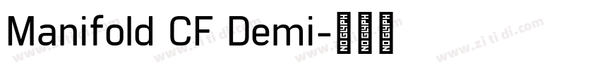 Manifold CF Demi字体转换